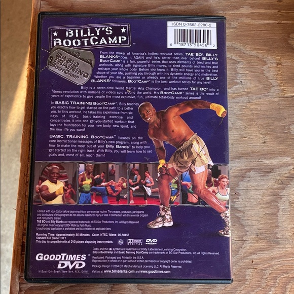 Billy Blanks "Billy's Bootcamp" DVD - Blue Tank, Tan Shorts - Picture 2 of 3